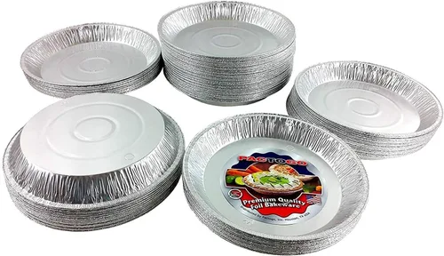 Miniatura 2 de PACTOGO Platos desechables extra profundos de papel de aluminio de 12 pulgadas (paquete de 200)