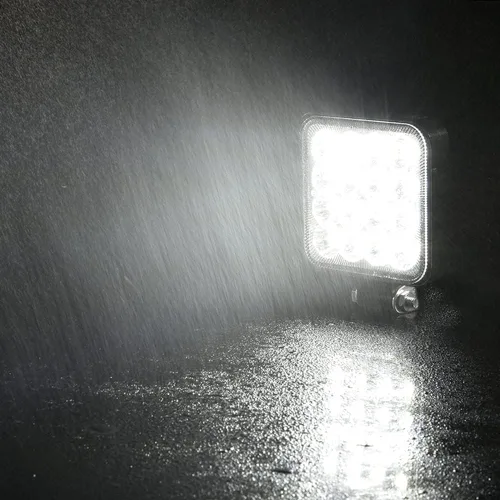 Miniatura 6 de Cápsulas de luz LED para camión, 4 pulgadas, 48 W, luz de trabajo LED, cuadrada, 12 V, 24 V, haz puntal, luces de conducción todoterreno para 2