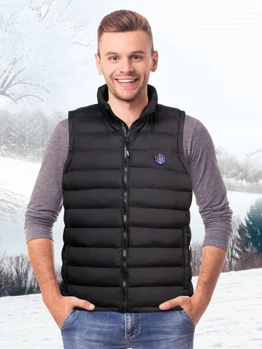Miniatura 7 de Men's Heated Vest with Battery Pack, Lightweight Down Rechargeable Electric Heated Apparel with 9 Heating Panels