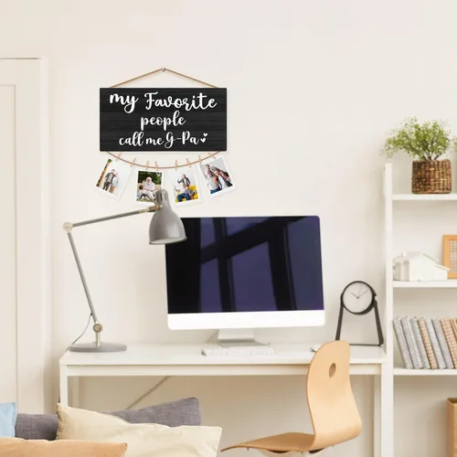 Miniatura 2 de Mejor Regalo para Abuelito Marco Negro para Fotos Soporte para Fotos para Pared, Regalos de Cumpleaños para Papá Abuelo, Regalo de Gracias