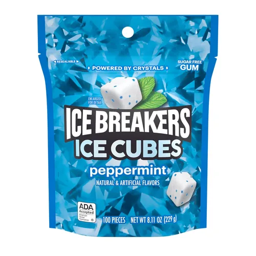 Miniatura 3 de ICE BREAKERS Ice Cubes - Goma de mascar de menta sin azúcar, 8.11 onzas (100 piezas)