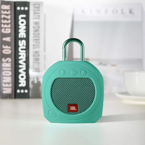 Miniatura 2 de Funda protectora de silicona para JBL Clip 3 Altavoz portátil impermeable (verde azulado)