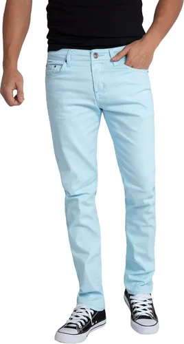 Miniatura 3 de WULFUL Pantalones de mezclilla ajustados y elásticos cómodos para hombre