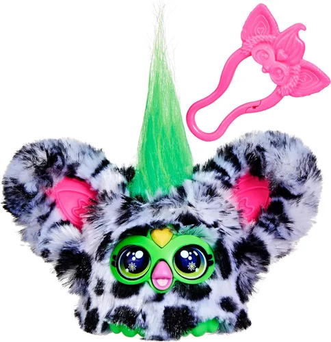 Miniatura 10 de Furby Furblets Bam-Boo Mini Friend, juguetes de peluche electrónicos para niñas y niños, panda, blanco y negro, habla furbish y reproduce música