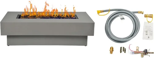 Miniatura 9 de Fogata de propano para exteriores de 32 pulgadas con cubierta de tanque de 20 libras, fogatas de propano de 50,000 BTU para patio exterior con tapa