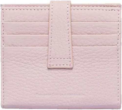 Miniatura 2 de Grande -3803 Cartera unisex, Rosa pálido, Cartera delgada de cuero con cierre a presión pequeño