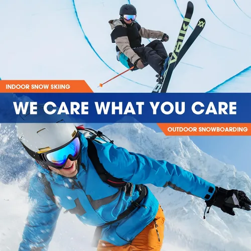 Miniatura 7 de MAMBAOUT Paquete de 2 gafas de esquí de nieve, gafas de snowboard para hombres, mujeres, jóvenes, niños, niños o niñas