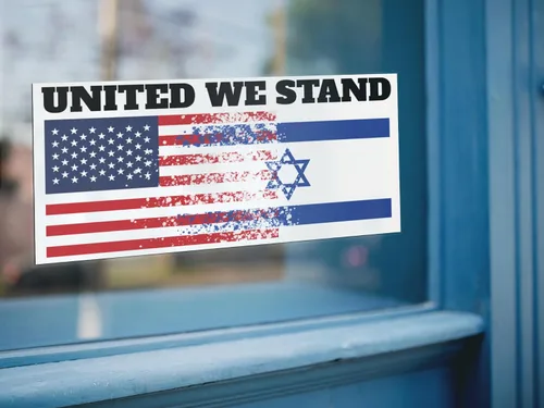 Miniatura 6 de United We Stand USA - Adhesivo con la bandera de Israel con adhesivo de bandera de Israel, varios tamaños