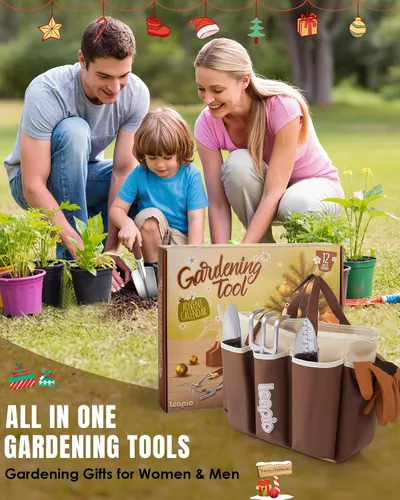 Miniatura 6 de Calendario de adviento navideño de jardinería para mujeres y hombres adultos 2025, juego de 12 días de regalos con herramientas de mano de jardín