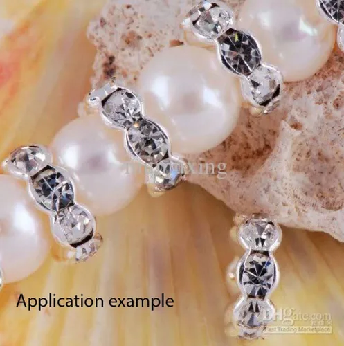 Miniatura 4 de 200 cuentas sueltas de Adabele grado A de 0.236 in con diamantes de imitación transparentes de cristal transparente, cuentas sueltas chapadas