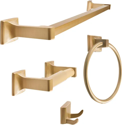 Miniatura 10 de SENTO - Juego de accesorios de baño clásicos para bodega, juego de accesorios de baño de metal resistente para montar en la pared, incluye gancho