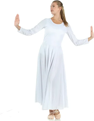 Miniatura 3 de Danzcue Vestido de baile de manga larga de longitud completa para mujer