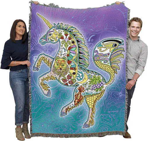 Miniatura 10 de Pure Country Weavers Sue Coccia - Manta de ovejas de cuerno grande, tótem de espíritus animales, manta de regalo tejida de algodón, fabricada