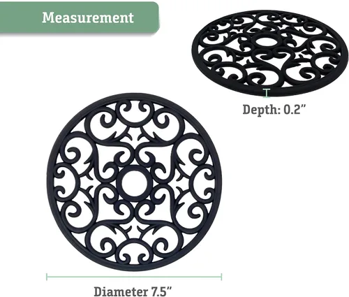 Miniatura 3 de Makerstep Juego de 3 salvamanteles de silicona con diseño de corazón, almohadillas calientes para encimera y mesa. Antideslizante, platos para Negro