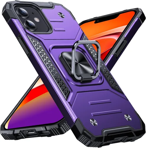 Miniatura 83 de Anqrp Funda resistente para iPhone 6/7/8/SE/SE2 con soporte de anillo mejorado y agarre, grado militar, a prueba de golpes, resistente y robusta