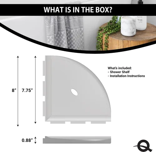 Miniatura 3 de Questech Estante de ducha esquinero decorativo, para una nueva construcción, estante de esquina de ducha para paredes de azulejos, organizador