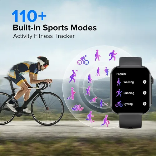 Miniatura 6 de Relojes inteligentes para hombres y mujeres, hacer/responder llamadas, pantalla HD de 2.01 pulgadas con más de 260 caras de reloj, monitor