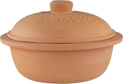 Miniatura 9 de Reston Lloyd Eurita - Horno holandés de arcilla de terracota de 2 cuartos de galón, natural, sin plomo ni cadmio, apto para horno y microondas, olla