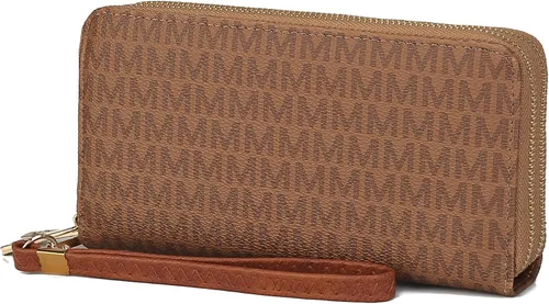 Miniatura 57 de MKF Collection Mia K - Cartera de pulsera para mujer, pequeña cartera de cuero vegano para tarjetas de crédito con cremallera y bolsillo