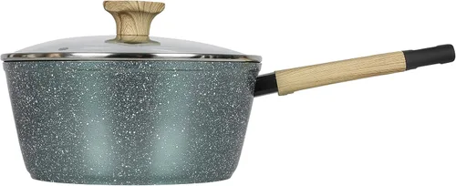 Miniatura 4 de Juego de utensilios de cocina antiadherentes de granito de 3 cuartos de galón (compatible con inducción) (rojo cañón)
