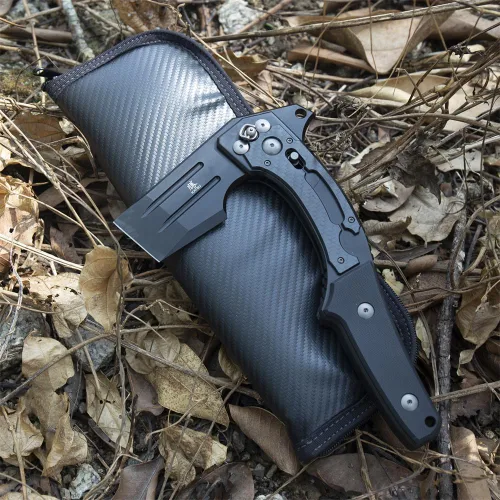 Miniatura 5 de KATSU Hacha plegable para camping, hacha táctica japonesa plegable de bolsillo con bloqueo de eje para supervivencia, al aire libre, corte