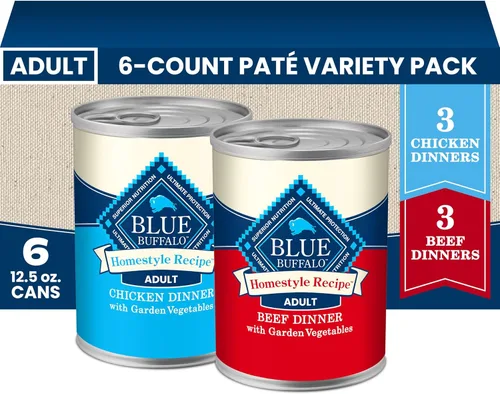 Miniatura 22 de Blue Buffalo Homestyle - Comida húmeda para perro, receta casera, alimento para perro adulto, vacuno, lata de 12.5 onzas (Paquete de 12.5)