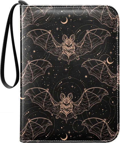 Miniatura 25 de Carpeta bohemia para tarjetas de mariposa y luna, con 400 bolsillos, 50 páginas extraíbles, 3 anillos, 4 bolsillos para tarjetas de juego, TCG