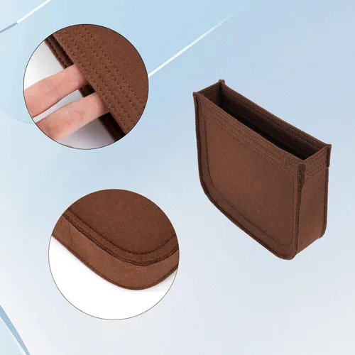 Miniatura 4 de LOUKAYCCI Organizador de fieltro para bolsa H Evelyne 16, inserto de fieltro prémium para bolso (E16, marrón)