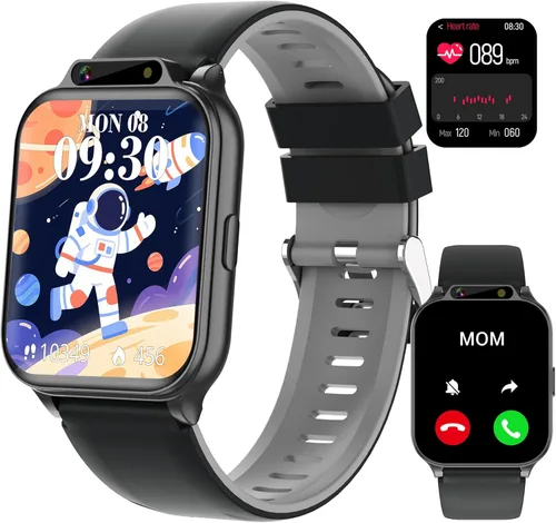 Tixpc Reloj inteligente impermeable para niños con rastreador de actividad deportiva, podómetro Heartrate SpO2, monitor de estrés, linterna,