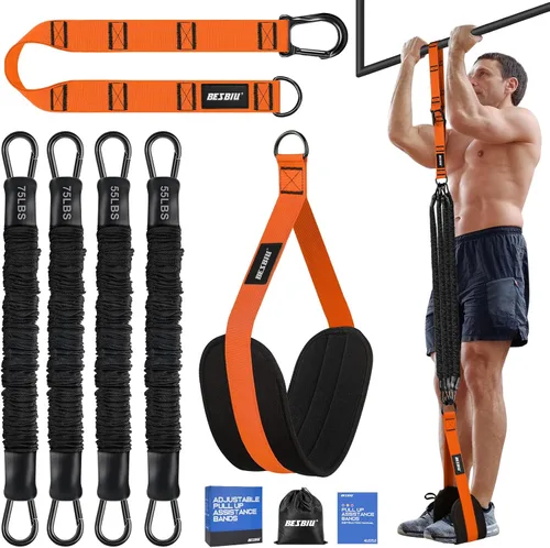 Miniatura 9 de Pull Up Assistance Bands 260lbs, Heavy Pull Up Bands Resistance Bands for Pull Ups Working Out with Feet Rest, Pull Up Bar Bands Assistance Bands