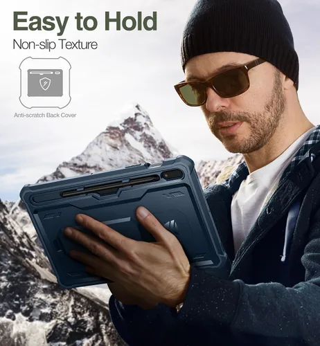 Miniatura 4 de Dexnor Funda para Galaxy Tab S8/S7 de 11 pulgadas, Protector de Pantalla Integrado y Soporte - Porta S Pen, Cubierta Protectora de Cuerpo Completo