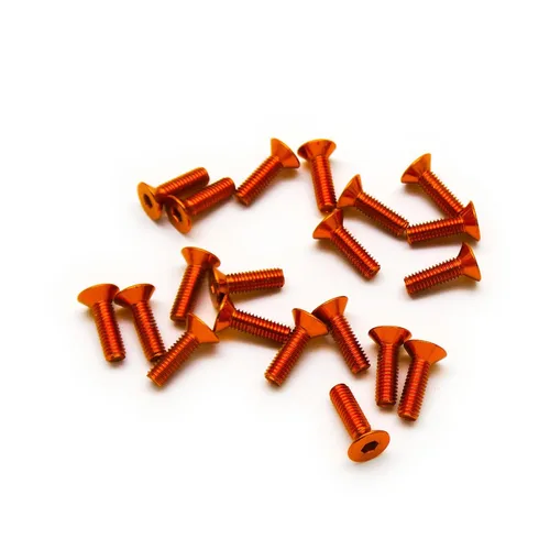 Miniatura 16 de 20 tornillos avellanados M3 6063 de aluminio hexagonal (colores anodizados) (0.236 in, 0.394 in, 0.630 in, 0.787 in) (M3 x 0.236 in, negro)