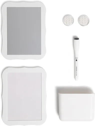 Miniatura 13 de U Brands Kit de accesorios para casillero, artículos esenciales para el regreso a clases, rosa, 6 piezas, incluye pizarra blanca, espejo