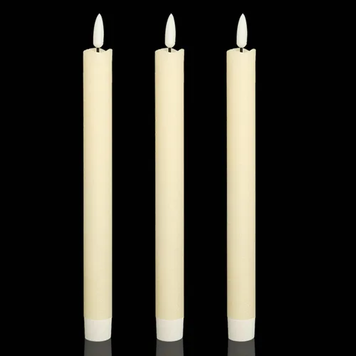 Miniatura 19 de Wondise Velas Cónicas Sin Llama con Control Remoto Temporizador, Candelabros Rojos Cerosos Reales a Batería Velas LED de Mecha 3D para Decoración