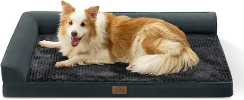 Miniatura 19 de COZY KISS Cama ortopédica para perros de tamaño mediano y pequeño, cama de jaula para perros, cama en forma de L con parte inferior antideslizante
