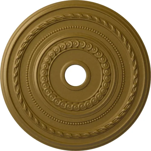 Miniatura 82 de Ekena Millwork CM25COFCS Cole Medallón de Techo, 25 3/8"OD x 3 3/8"ID x 1 3/8"P, pintado a mano Flash Cobre