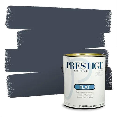 Miniatura 1117 de Pintura Exterior + imprimación PRESTIGE, todo-en-uno, 1 galón, acabado mate, color comparable al Valspar* Royal Gray* VS151-Gris real