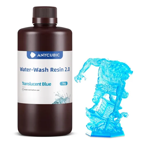 Miniatura 26 de ANYCUBIC Resina de impresora 3D lavable al agua 2.0, resina 3D de alta precisión de 405 nm, resina de fotopolímero de baja contracción para Gris