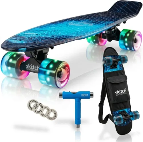 SKITCH Patinetas para niños, adolescentes y adultos | Juego de regalo de patineta premium para principiantes y profesionales, completo con tabla