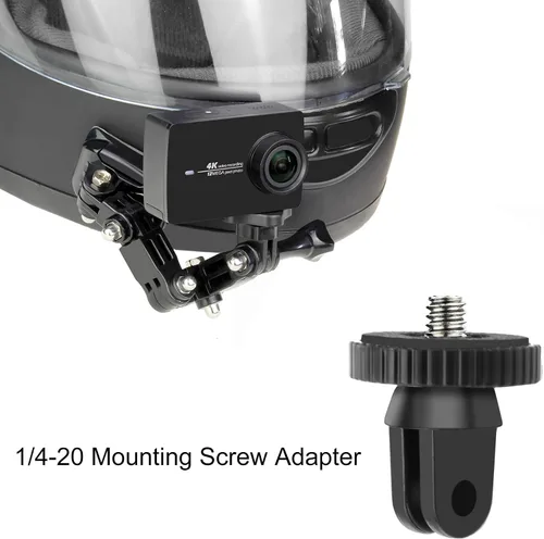 Miniatura 3 de SOONSUN Kits de montaje de barbilla para casco de motocicleta para GoPro Hero 13 12 11 10 9 8 7 6 5 4 Hero Session, AKASO, SJCAM, cámara de acción