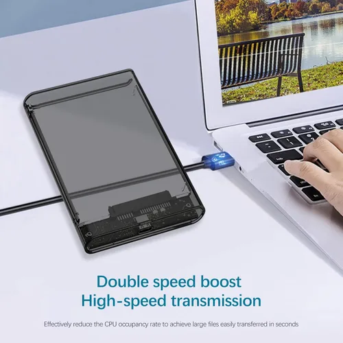 Miniatura 5 de Carcasa para disco duro de 2.5", Wansurs 6Gbps USB 3.1 Gen 1 a SATA III Caja de disco duro SSD sin herramientas para HDD y SSD SATA de 2.5 pulgadas
