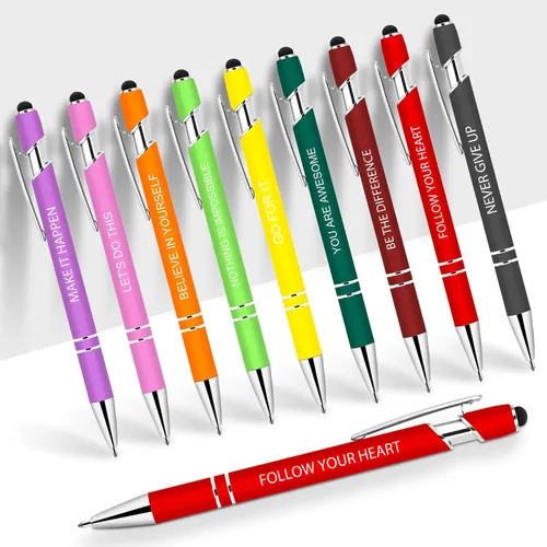 Miniatura 11 de 100 piezas bolígrafos inspiradores a granel, bolígrafo motivacional con punta stylus, bolígrafos de tinta divertidos a granel, regalos inspiradores