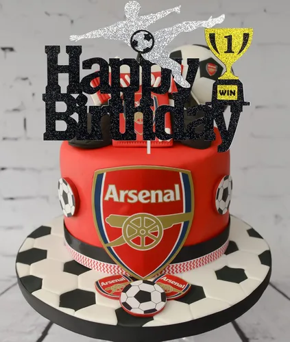 Miniatura 3 de Decoración de pastel de cumpleaños de fútbol, temática de fútbol para niños y adultos, fiesta de cumpleaños