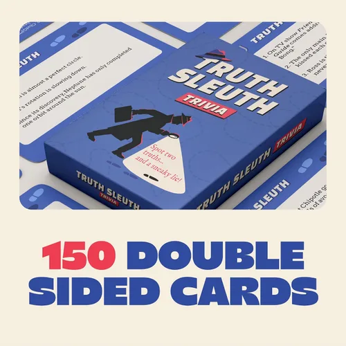 Miniatura 2 de Truth Sleuth Trivia Game, Two Truths and a Mie Style Trivia con 300 Cartas Laterales