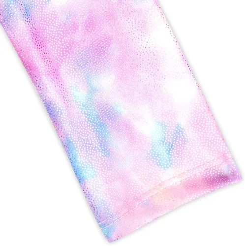 Miniatura 24 de HOZIY - Leotardos de manga larga para niñas, de gimnasia, para niños pequeños, trajes florales de unicornio, galaxia, arco iris, patrón de rayas