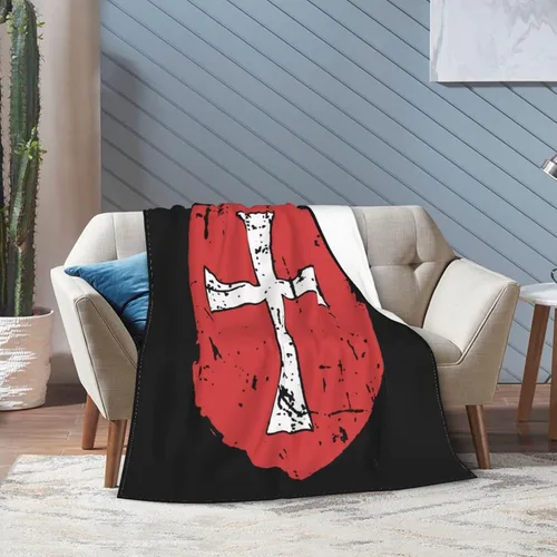 Miniatura 7 de Crusader Knights Templar Cross - Manta térmica, ligera, súper suave y cálida para todas las estaciones, para sofás