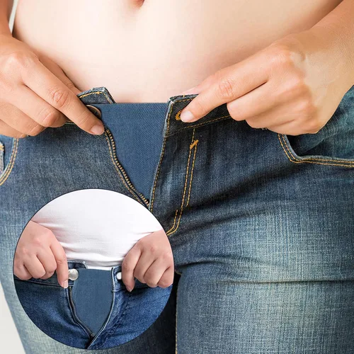 Miniatura 8 de DSLSQD Extensor de pantalones de maternidad, extensor de pantalones de embarazo ajustables, extensor de botón para jeans, extensor de botón