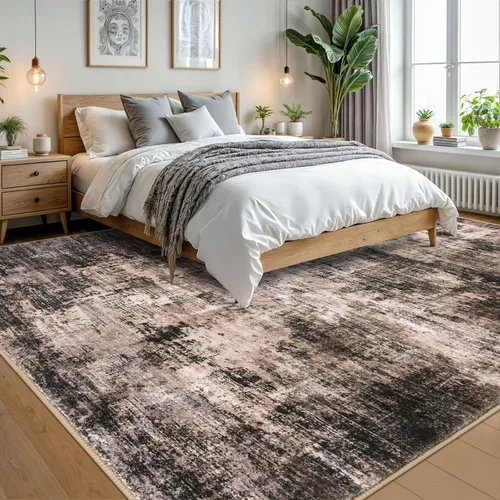 Miniatura 854 de IOHOUZE Alfombra abstracta lavable de 3 x 12 pies para pasillos, antideslizante para cocina, camino de entrada de lana sintética para interiores