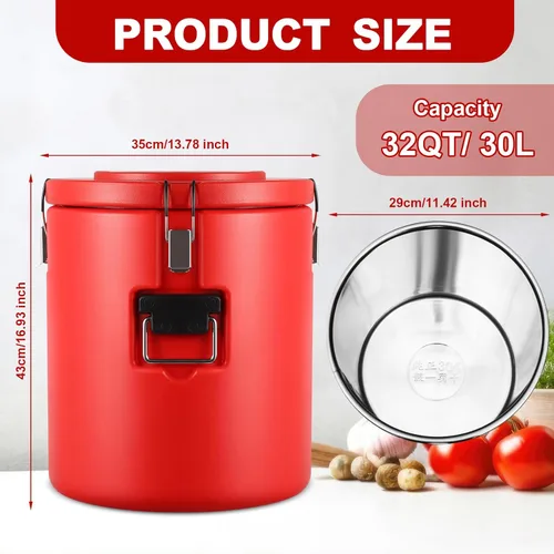 Miniatura 2 de Jinei Calentador de alimentos caliente o refrigerador, contenedor de alimentos aislado con cuchara, caja de sopa comercial portátil