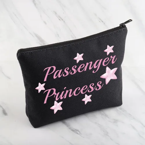 Miniatura 4 de MNIGIU Bolsa de cosméticos divertida para novia, bolsa de maquillaje de princesa para pasajeros, regalo de princesa, Pasajero Princesa, Multiusos